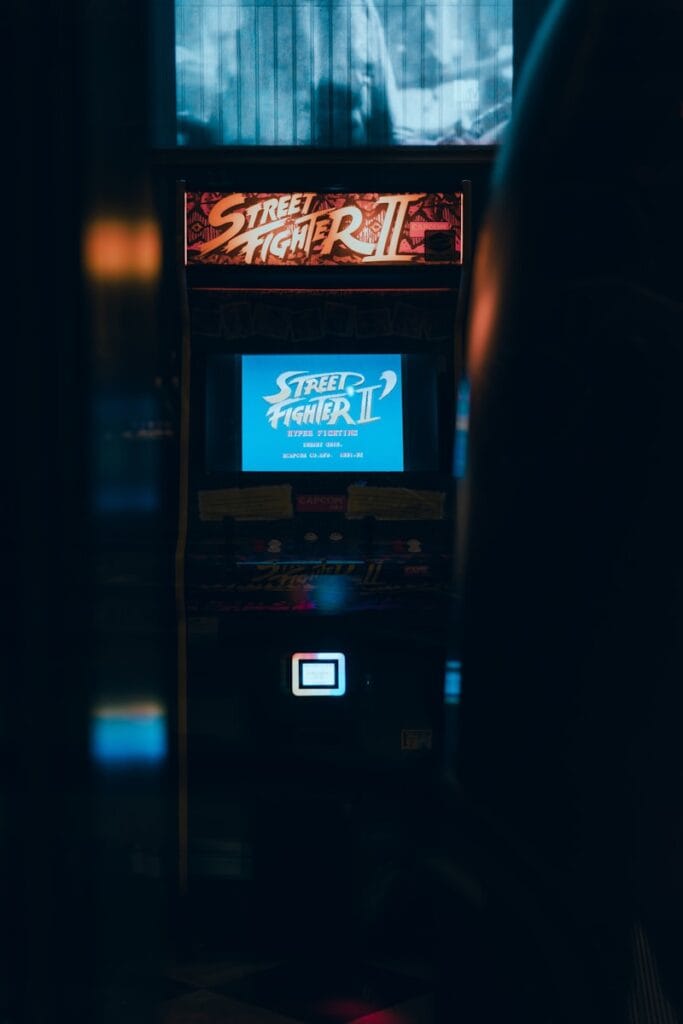 Street fighter ii arcade game.